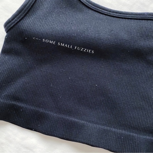 Aritzia TNA Black Squared Neck Ribbed Sports Bra - Picture 7 of 8